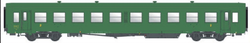L.S. Models MW40028 - H0 - Personenwagen U61, 2. Kl., SNCF, Ep. III